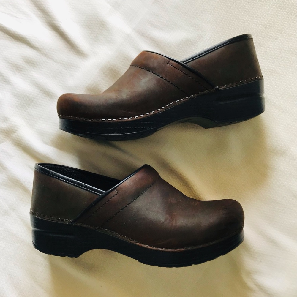 Dansko Brown Leather Clogs
